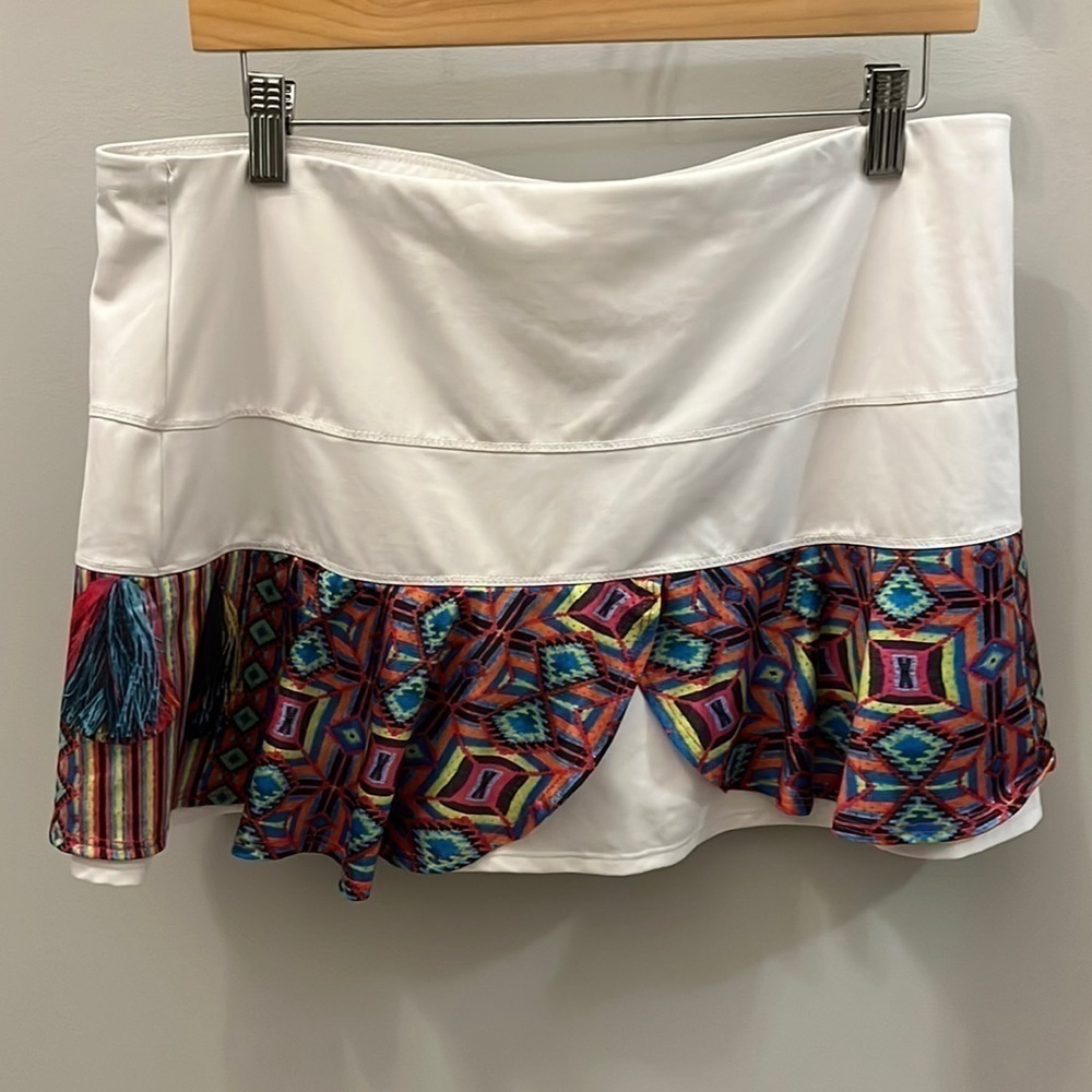 Lucky In Love Skort Pickleball Tennis Golf Ruffled Size XL